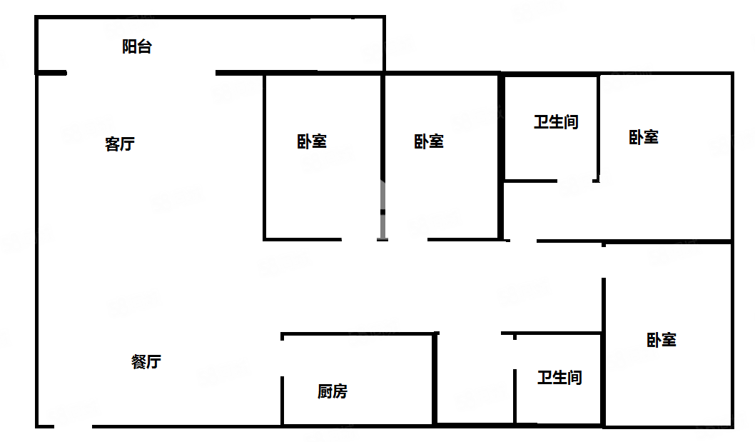 残疾人康复研究中心宿舍4室2厅2卫141.61㎡东87万