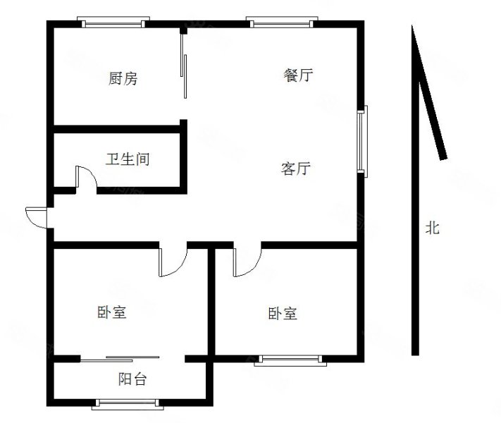 宏远长安奥园2室2厅1卫84.16㎡南北45.8万