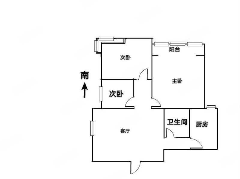 锦华名郡3室1厅1卫90㎡南北63万