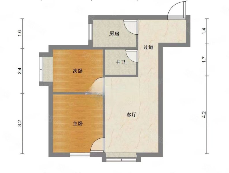 广武嘉苑2室1厅1卫58㎡西南125万