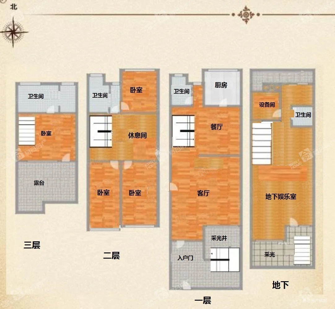 北京湾5室3厅3卫249.33㎡南北780万