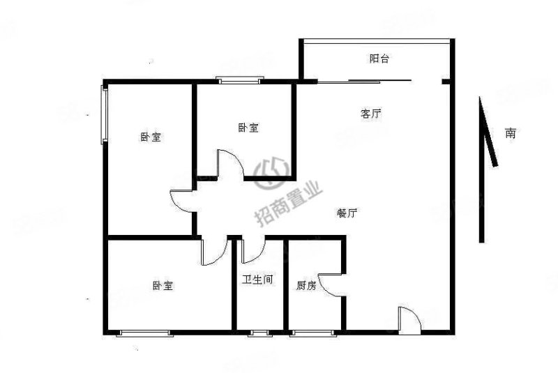 花园城(一期)3室2厅1卫89㎡南北700万