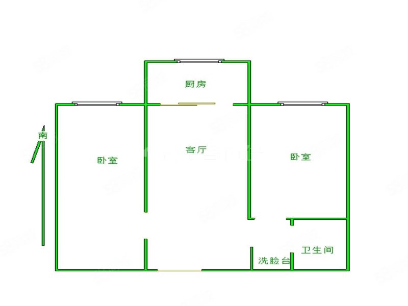 阳光小区(阳光巷)2室1厅1卫69.79㎡南北60万