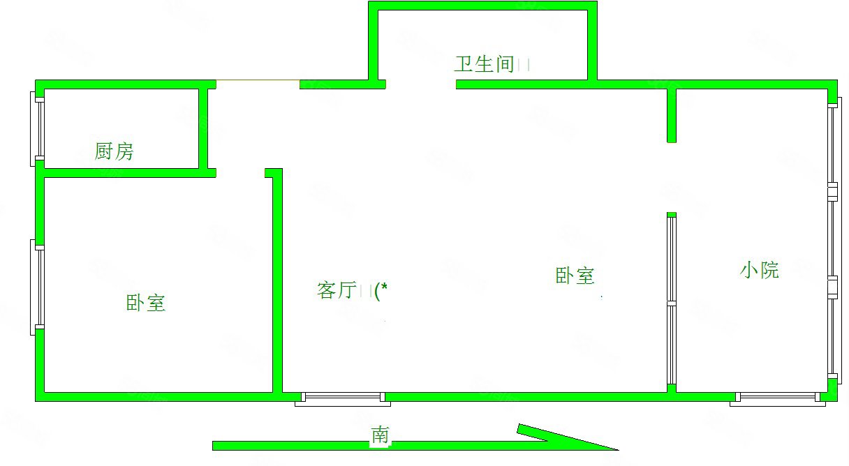 育才胡同小區(qū)2室1廳1衛(wèi)50㎡南北112萬(wàn)