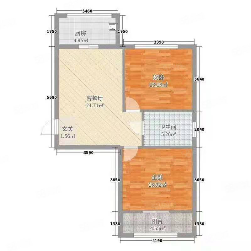 北焦化小区2室1厅1卫75㎡南北25.6万