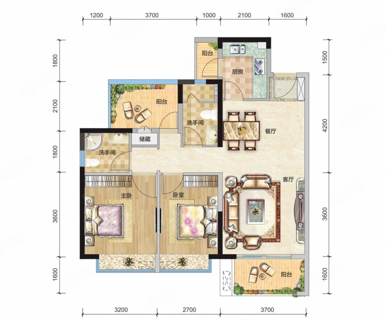 瑞和南苑3室2厅2卫110㎡南北65万