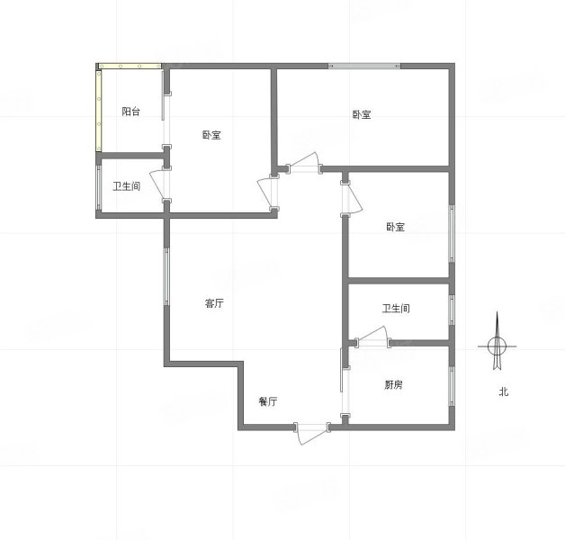 新城绿园3室2厅2卫104㎡东南92万