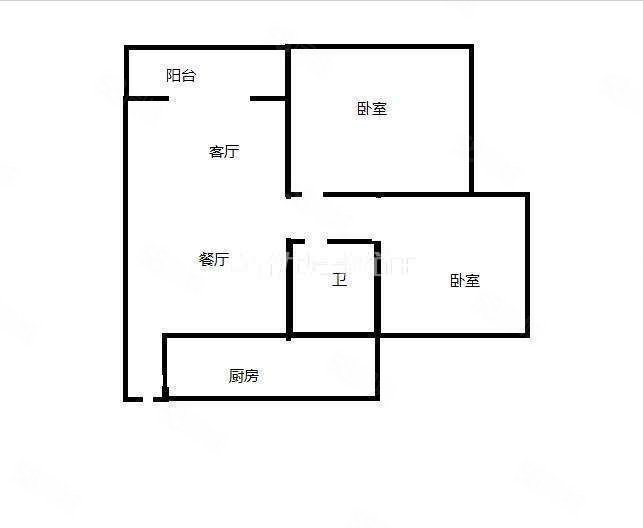 随缘居2室2厅1卫83㎡西北95万