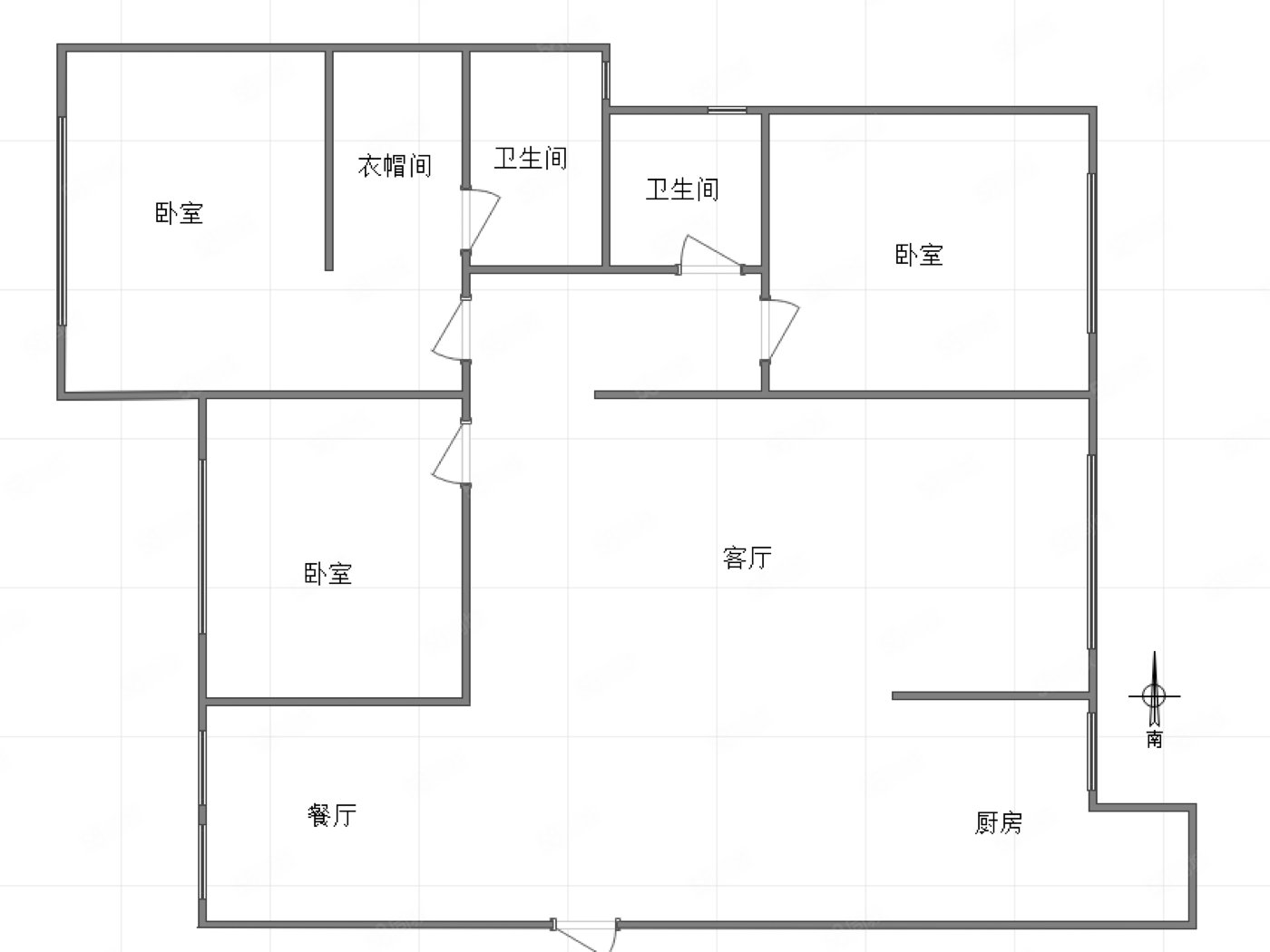 中铁山水时光E组团3室2厅2卫122.72㎡南133万
