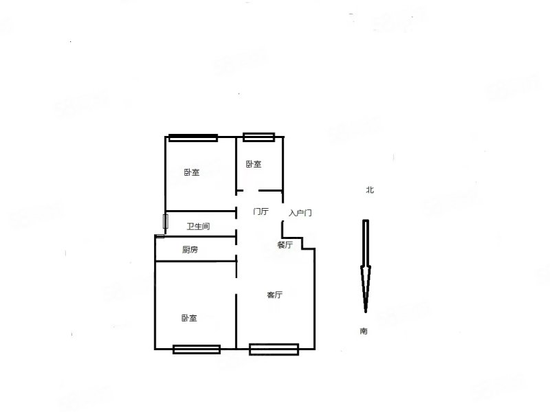 北京城建上河湾(南区)3室1厅1卫87.96㎡南北199万