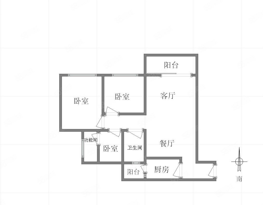 江山樾(三期南区)3室2厅1卫95㎡南120万