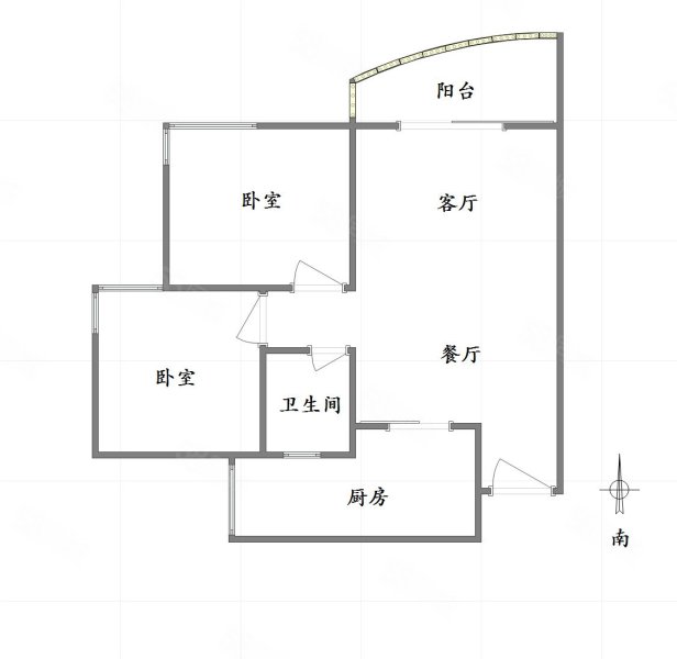 北城清迈阳光2室1厅1卫79.27㎡南85万