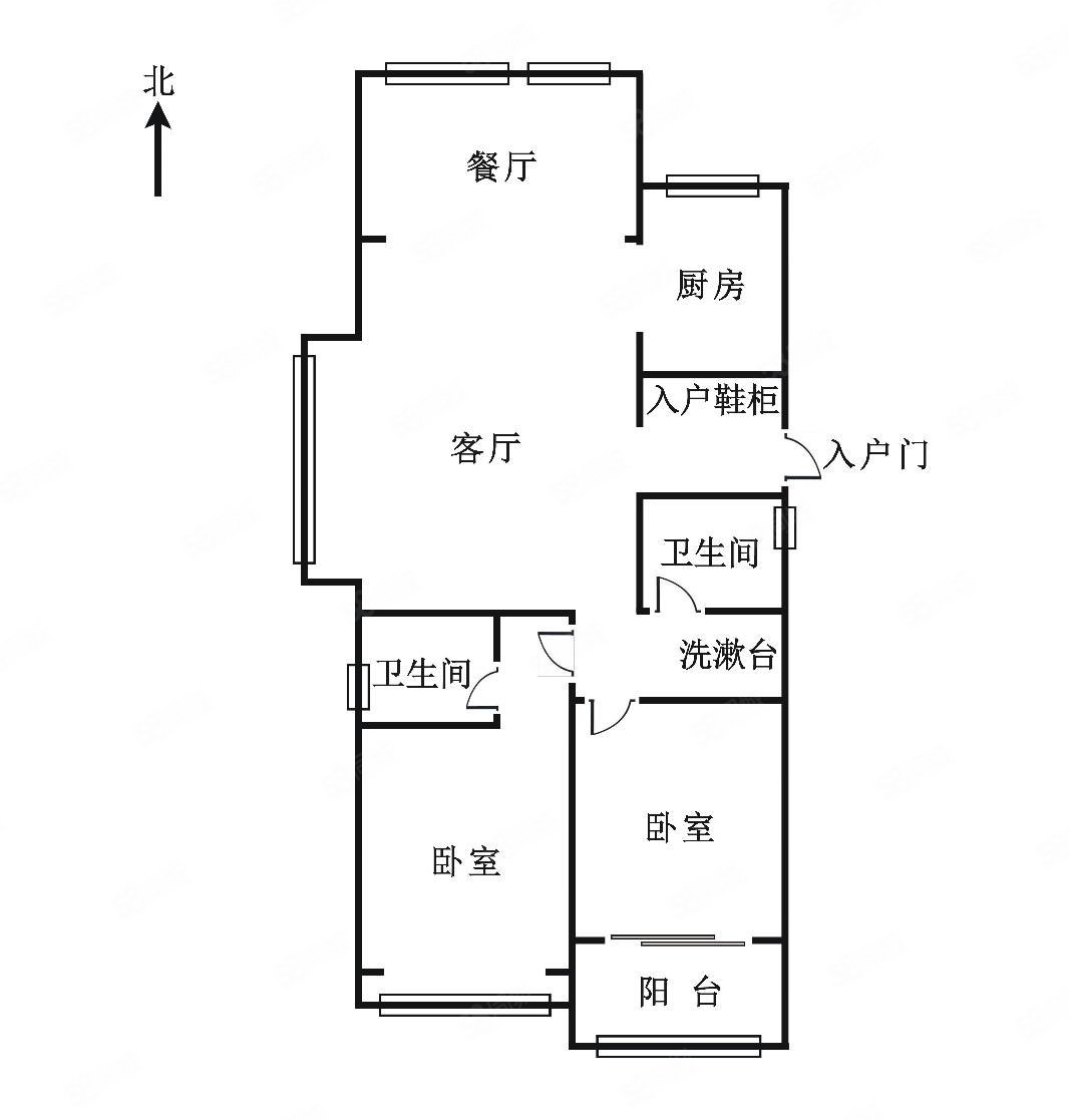 华锦院子3室2厅2卫124㎡南北92万