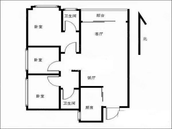 万科金域中央B区C区3室2厅2卫88.96㎡南169万