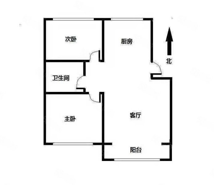 百悦居2室1厅1卫96㎡南北45.8万