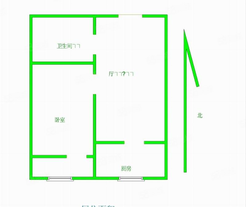 城关北里1室1厅1卫42.35㎡南65万