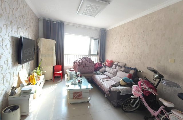 二室，南北通透户型，水岸花语，精装修，无遮挡滨河实验东苑中学