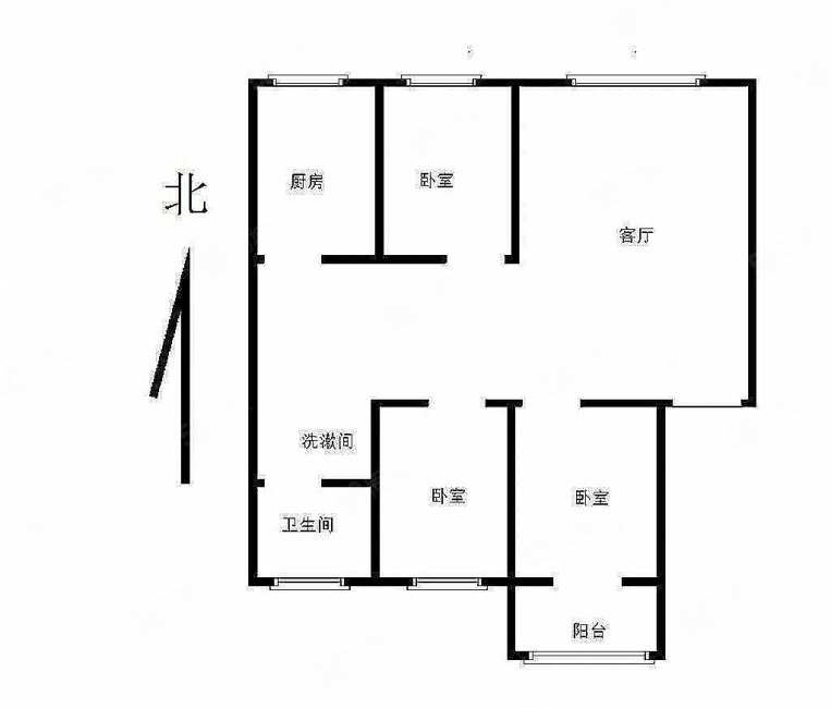 万春园(东区)3室2厅1卫100㎡南北48万