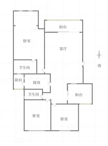 华宇天宫花城(E区)3室3厅2卫121㎡南242万