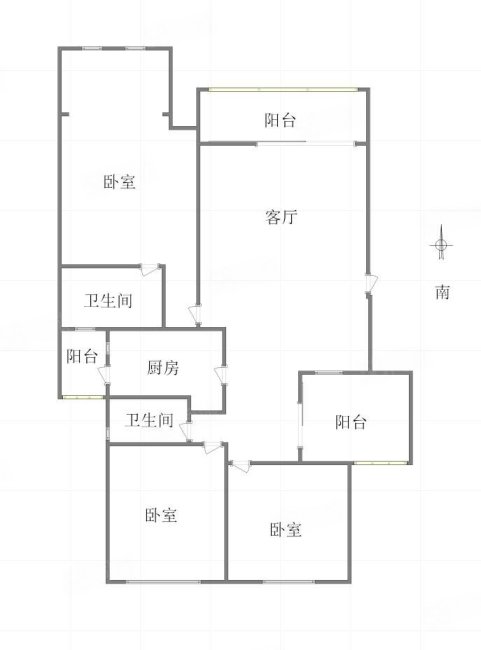 华宇天宫花城(E区)3室3厅2卫121㎡南242万