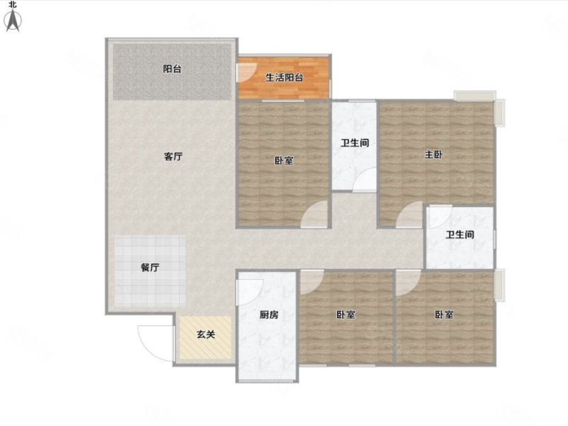 恒大苹果园4室2厅2卫155.93㎡南北140万