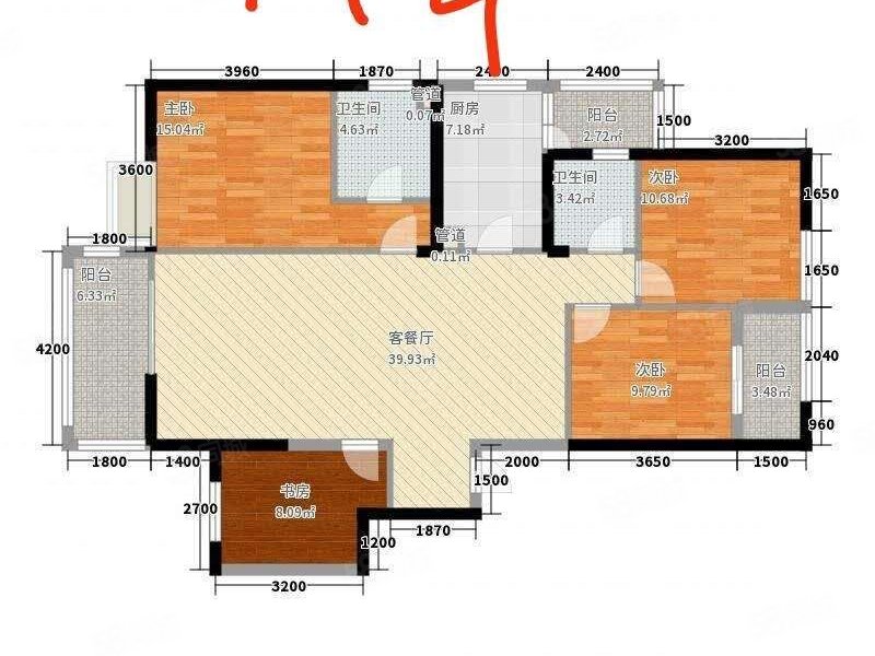 市政府 时代俊园 144平简装4室 带车位忙满两年135万