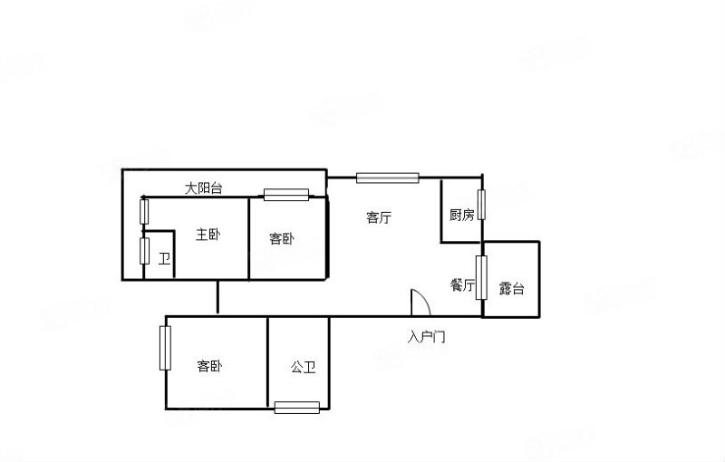 西湖联成花苑3室2厅2卫88㎡南220万