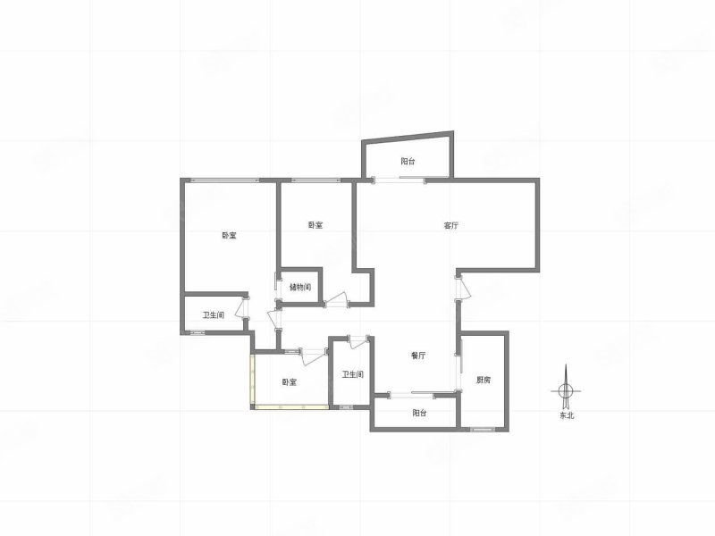 腾龙居公园华府3室2厅2卫132㎡南北79万