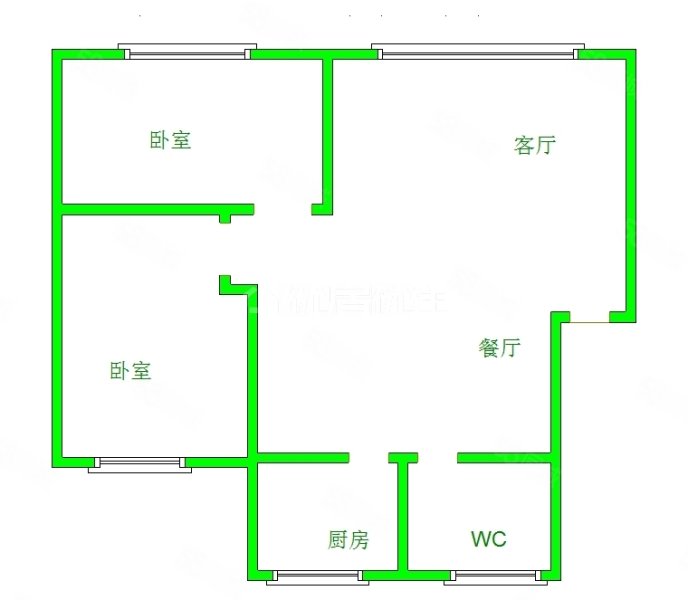 四川绵阳涪城高水富临西蜀名居西方向2室2厅1卫78㎡总价63.8万