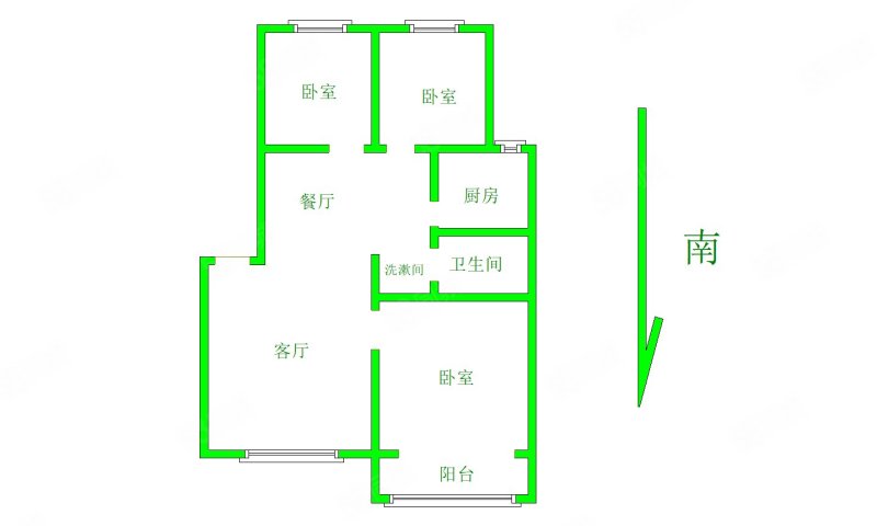 新房家园七区3室2厅1卫91㎡南北55万