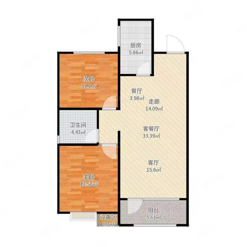 变压器家属区2室2厅1卫60㎡南北25.8万