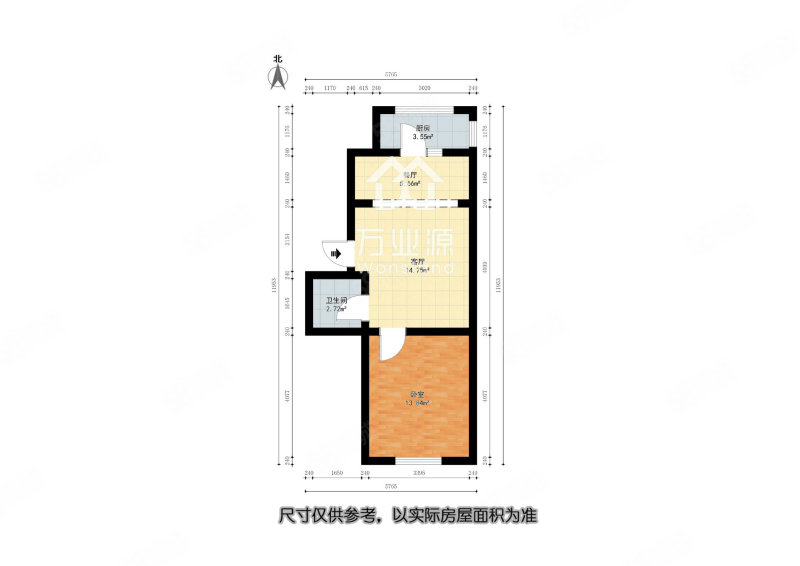 柳江里(滨海)1室1厅1卫43.84㎡南49万