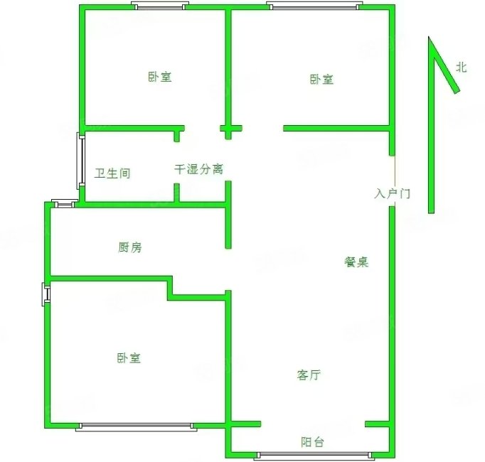 富力尚悦居3室1厅2卫123㎡南北86.5万