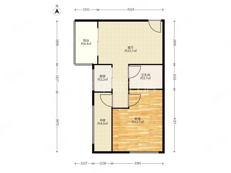 大庙新村2室1厅1卫47.7㎡南85万