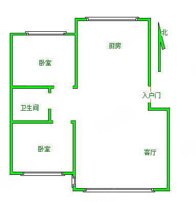 兴隆新村2室2厅1卫90.66㎡南北43.5万