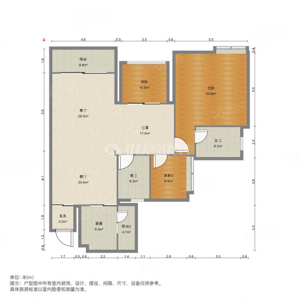 嘉宏锦园3室2厅2卫97㎡南200万