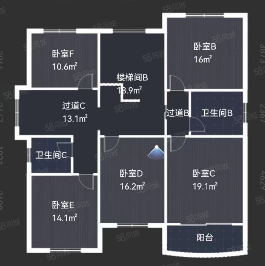 铭成花苑6室2厅3卫265.65㎡南北1180万