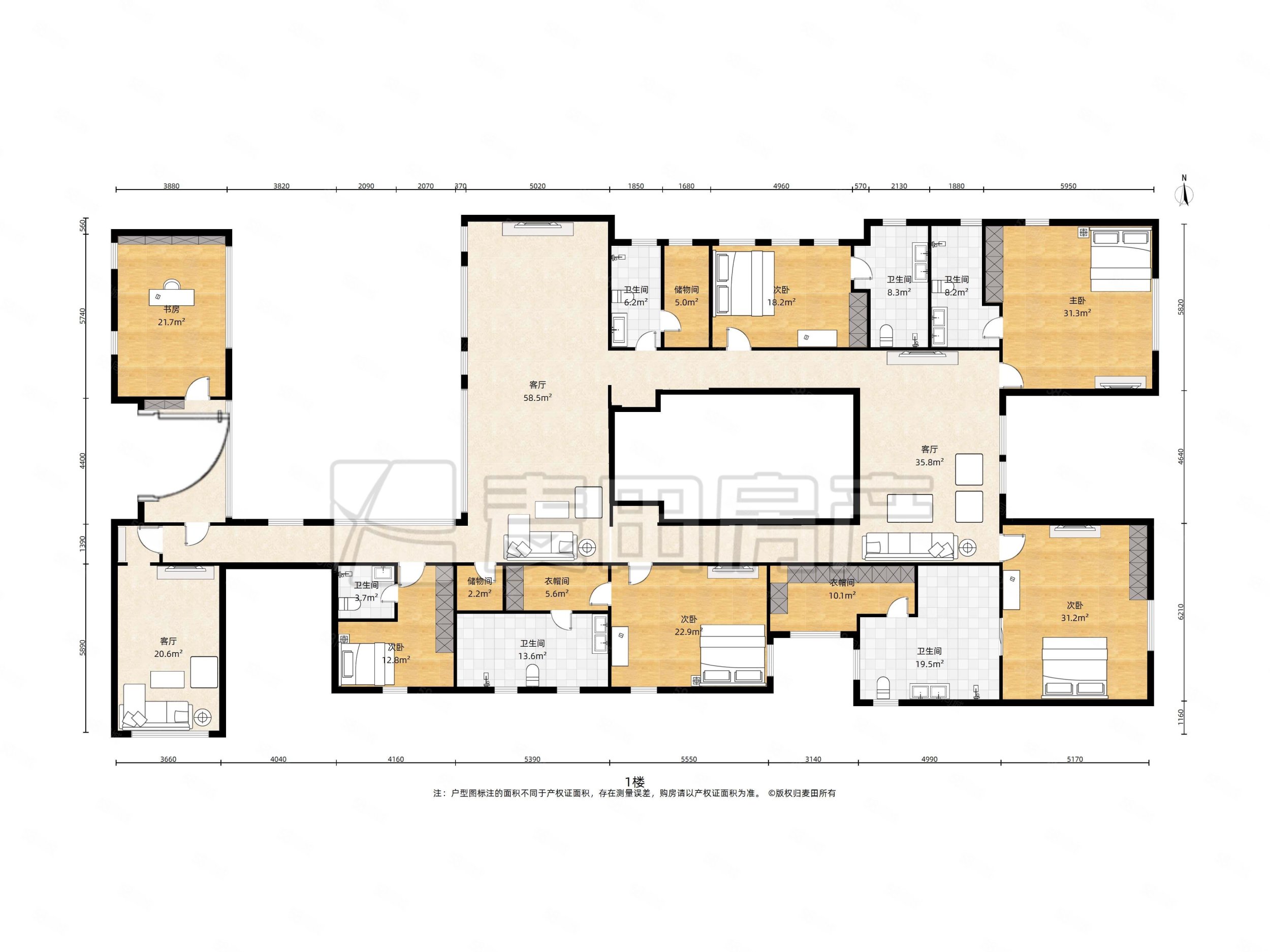 晴翠園7室8廳8衛(wèi)872.09㎡東南14998萬
