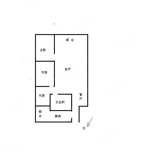 香樟俊园(1期)3室2厅1卫88.78㎡东南156万