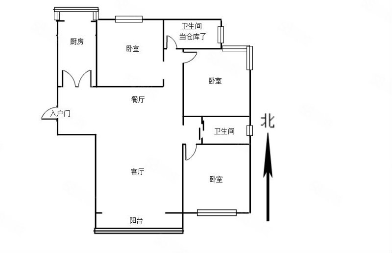 依云首府3室2厅2卫134㎡南北155万