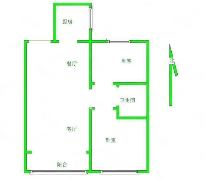 直隶新城花都2室2厅2卫100㎡东南83万