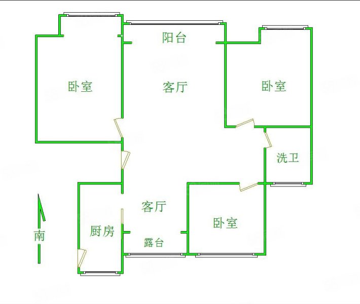 东方维也纳3室2厅1卫123.81㎡南北115万