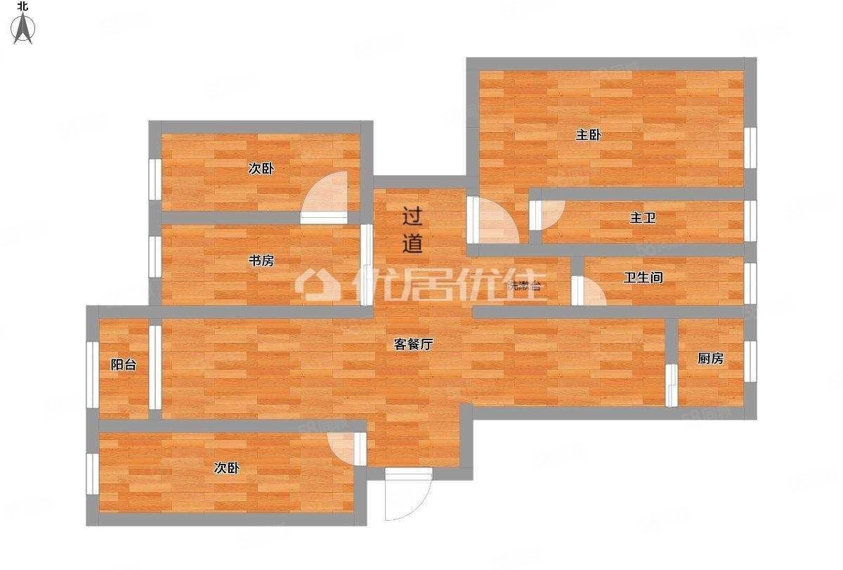 中海御湖熙岸4室2厅2卫89㎡南77万