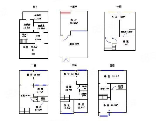 保利水韵长滩(一期,三期别墅)5室3厅4卫293㎡南北680万