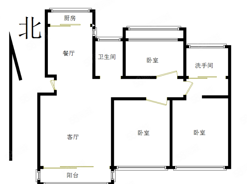 湛园海德公园3室2厅2卫142.15㎡南北300万