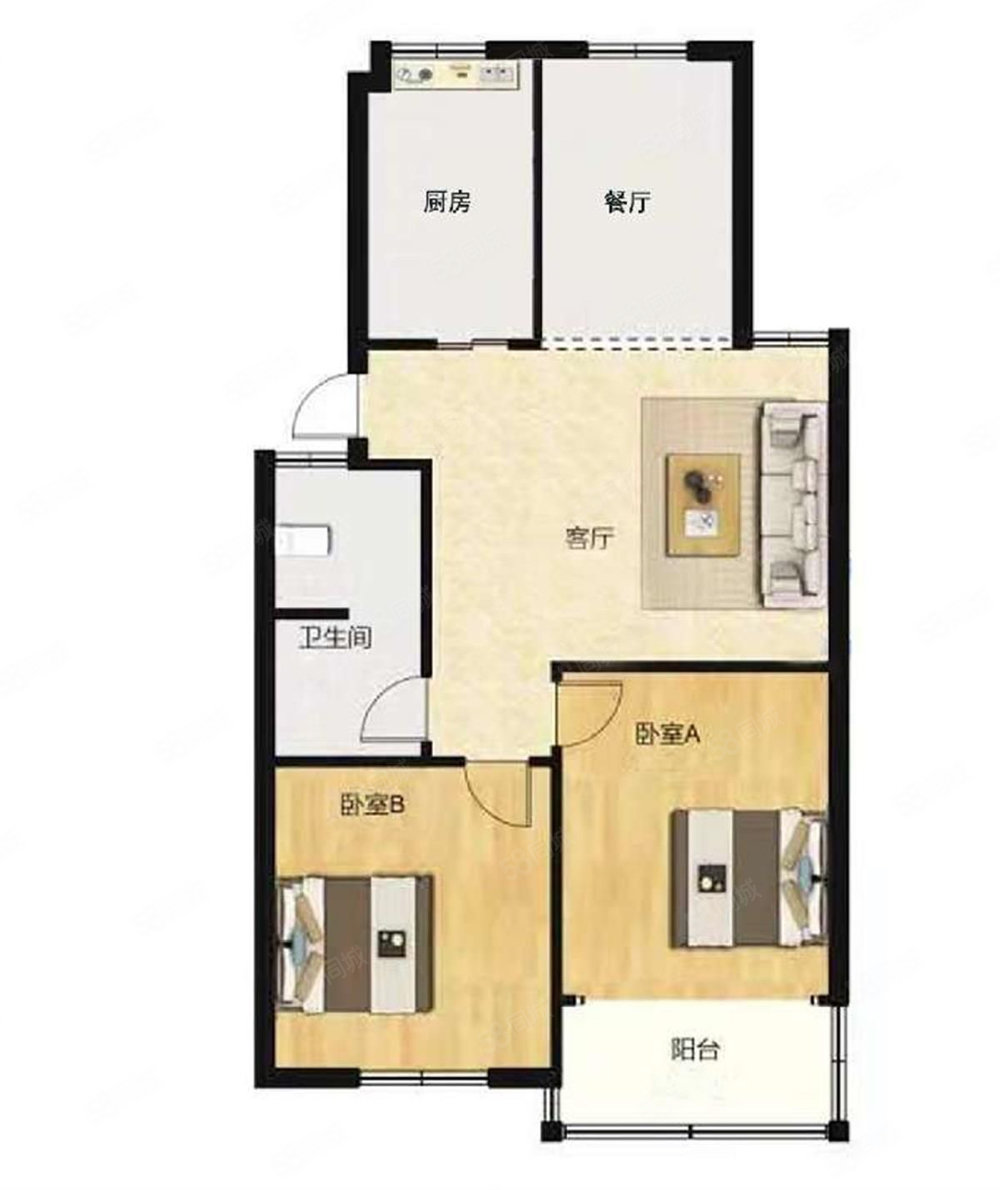 富华园3室2厅1卫88㎡南北68万