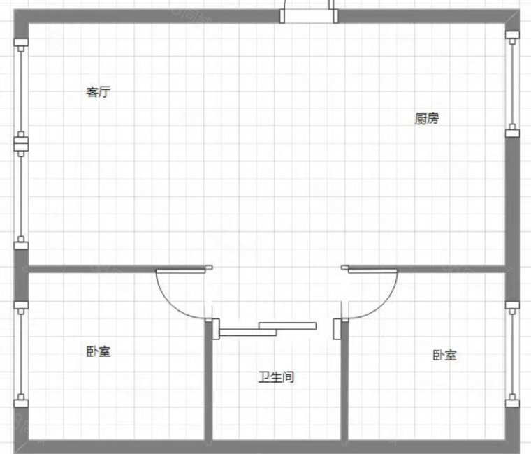 公园世家2室1厅1卫81㎡南北32.8万