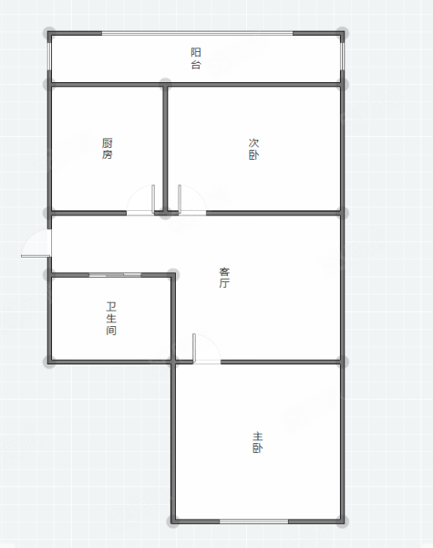 龙汉城市花园2室2厅1卫119.19㎡南84万