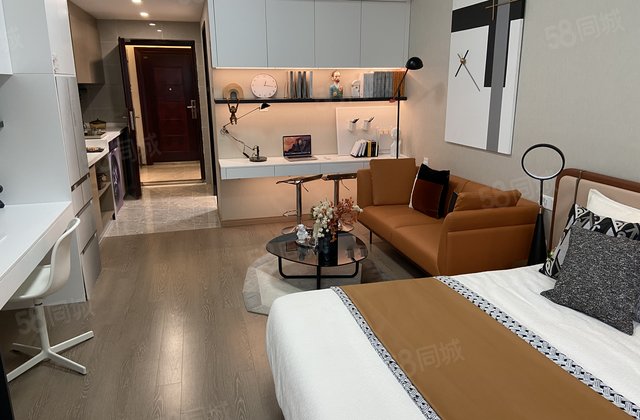 武进万达广场旁美的国宾府44平精装公寓 拎包入住 落地窗