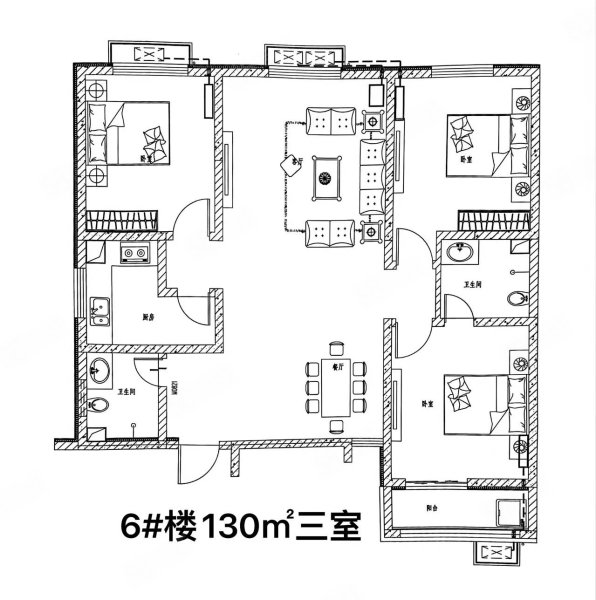 南姜新苑3室2厅2卫130㎡南北91万